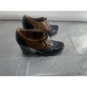 Clarks Women's Ciera Tide Platform Pump Brown/ Black/ Sz 6.5 M Babydoll